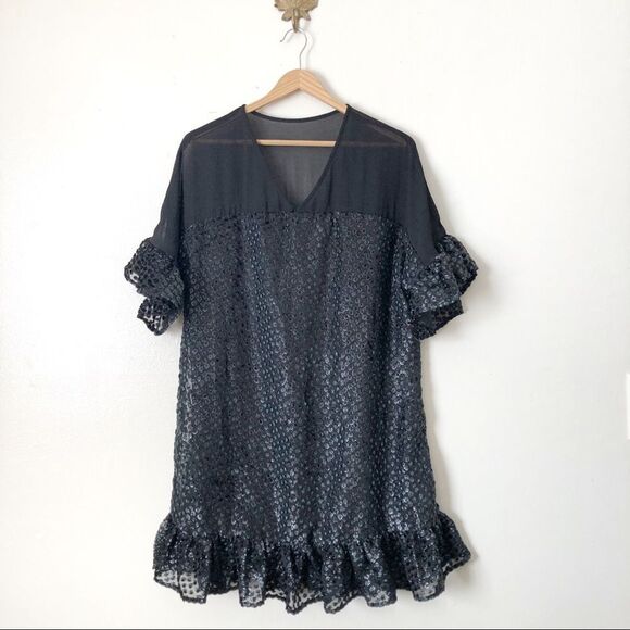 Anthropologie Amadi Lucinda Textured Tunic Mini Dress Party Wear Size Medium - Picture 1 of 10